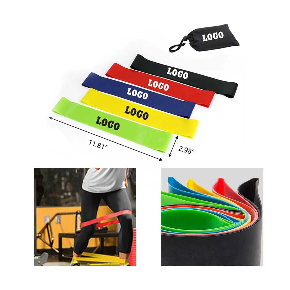 High - Quality 5 - Levels Resistance Bands Exercise Kit with Included Carry Bag 1