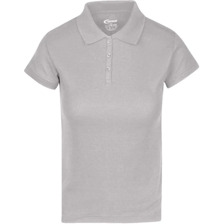 Juniors' Polo Uniform Shirts - Gray Size Medium 1