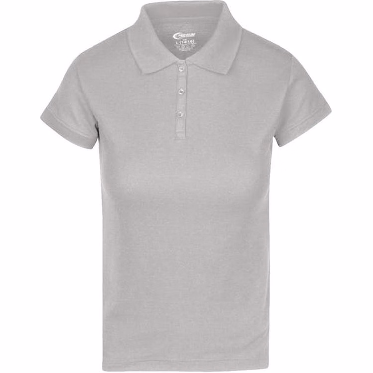 Juniors' Polo Uniform Shirts - Gray Size Medium