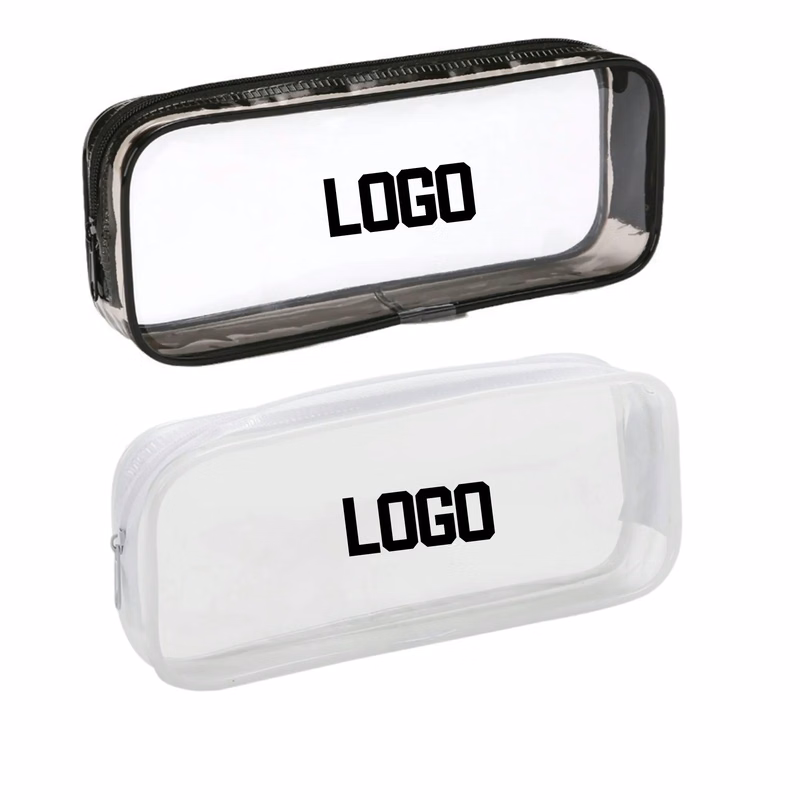 Clear PVC Zipper Pencil Bag & Storage Pouch