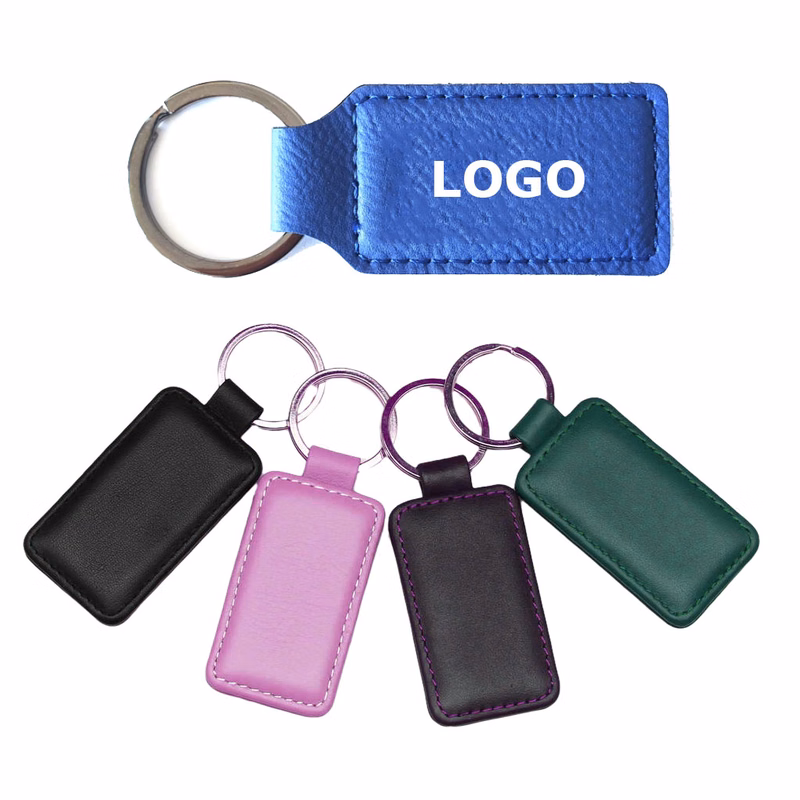 Leather Key Tags W/ Rings