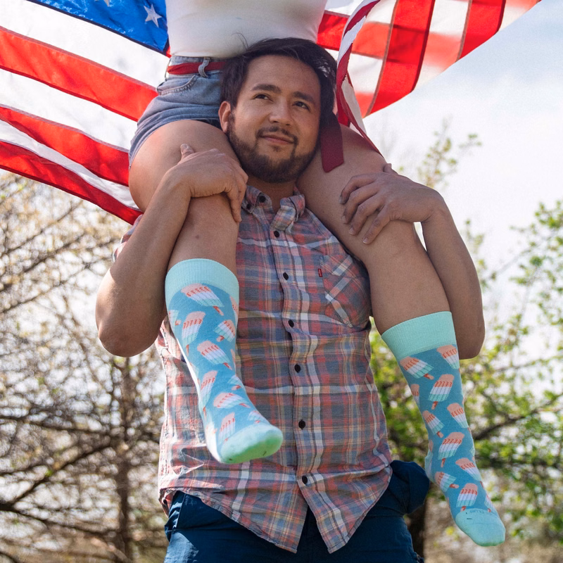 Mid Calf USA Socks - Patriotic Style for Your Feet - American Made
