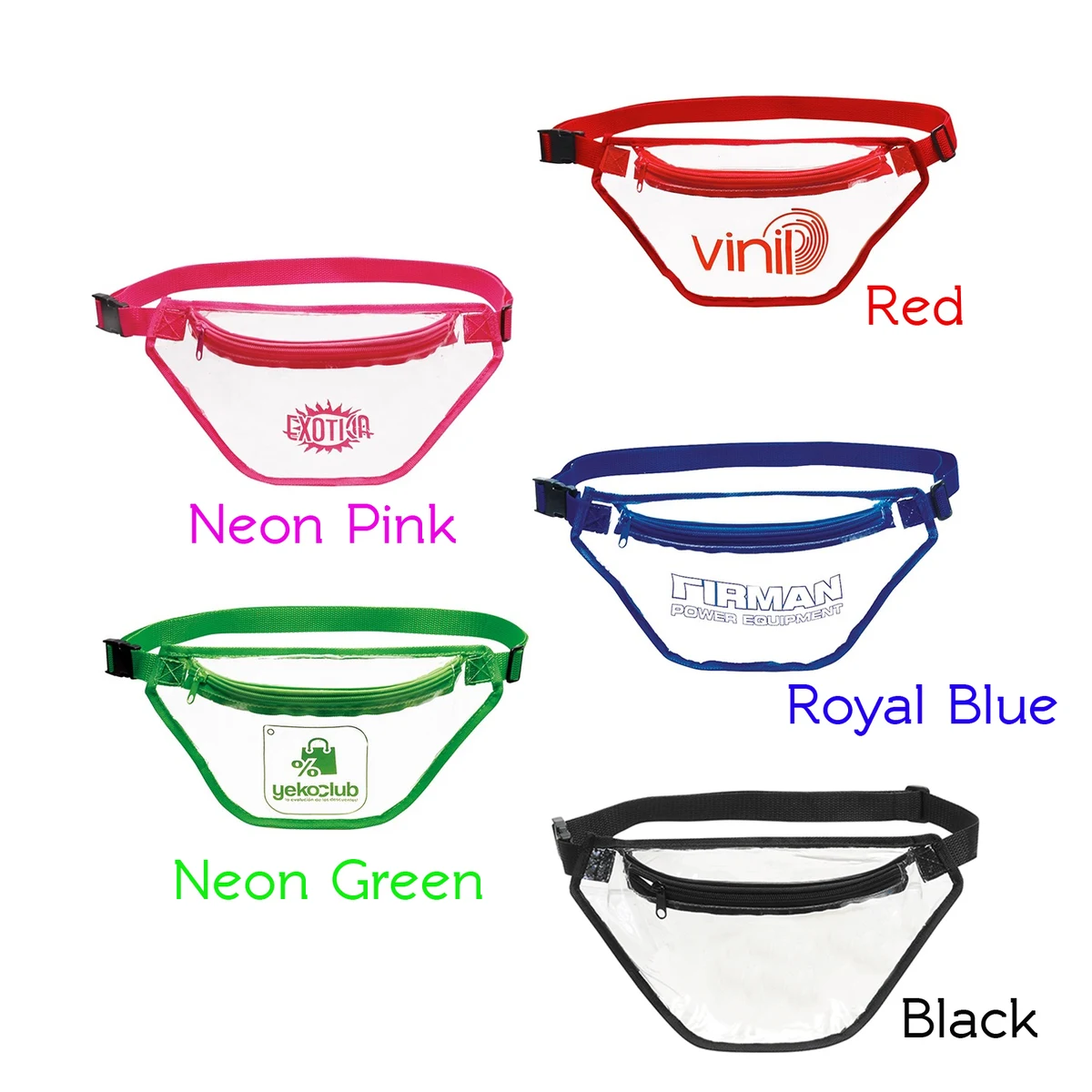 Clear 1-Zipper Fanny Pack 1