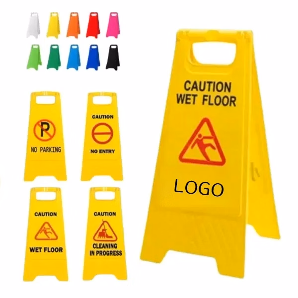 Safety Warning Sign with High Visibility Caution Marker
