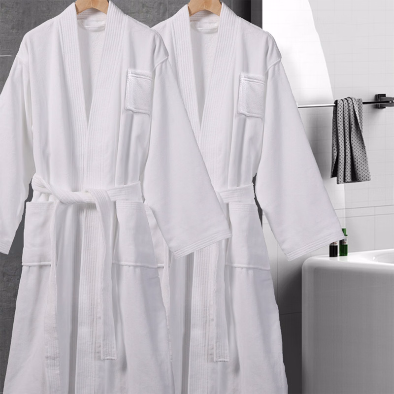 Pure Cotton Embroidered Waffle Robe
