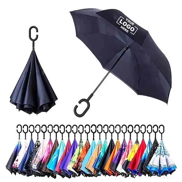 Windproof Double Layer Type C Umbrella 1