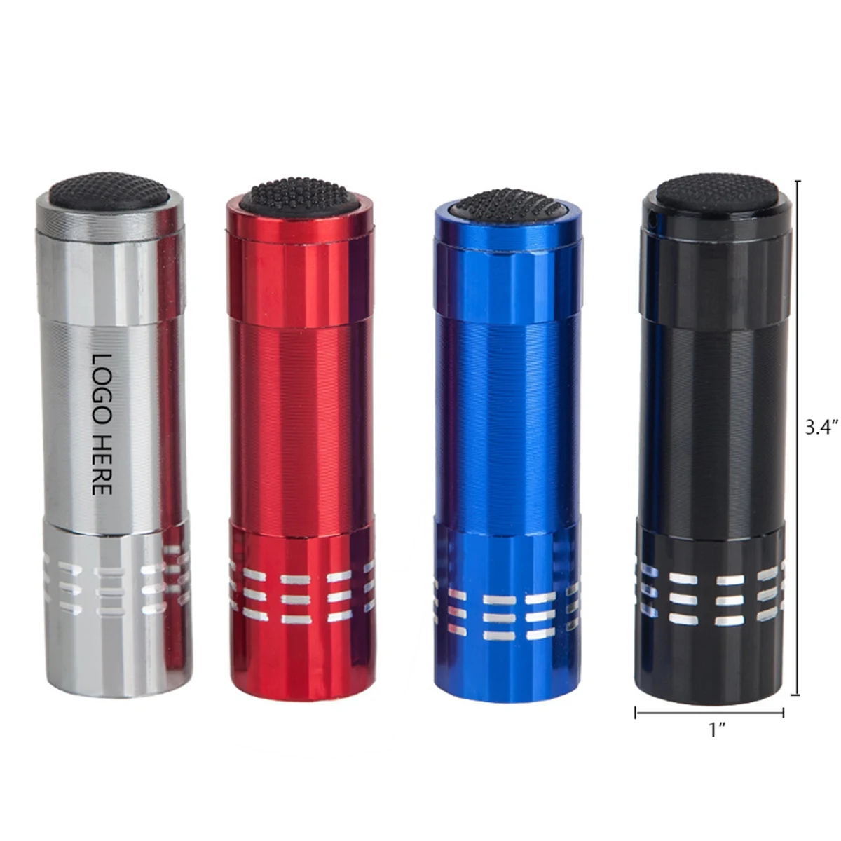 9 LED Aluminum Flashlight with Strap 1