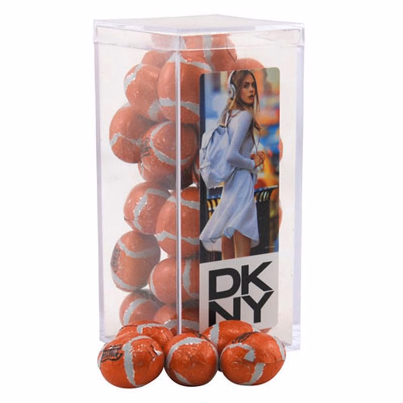 Acrylic Box with Chocolate Footballs
