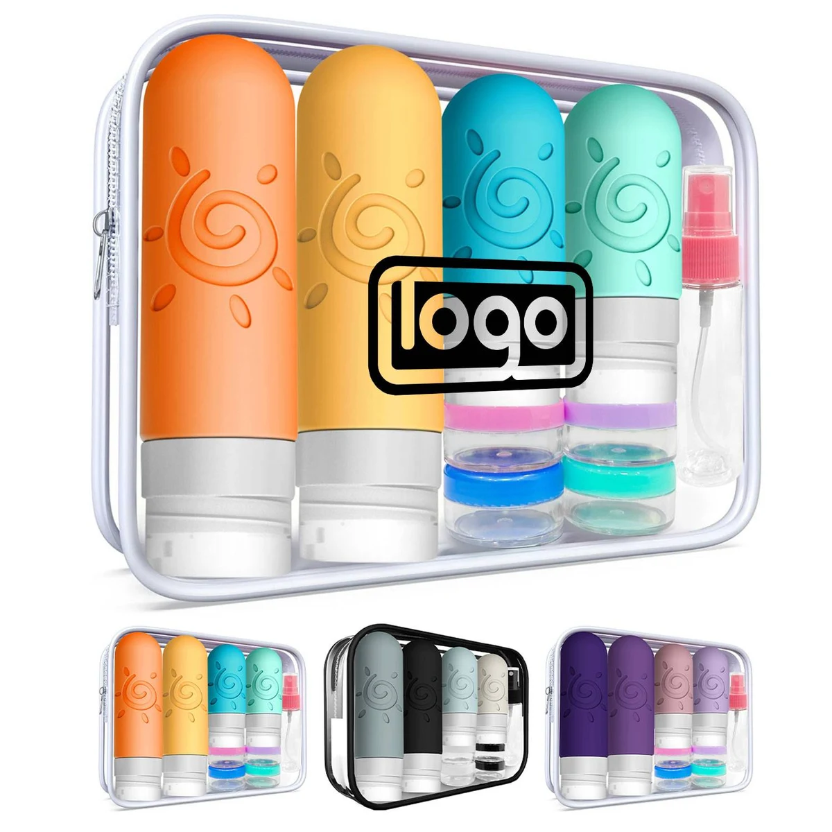 17 Pack Leakproof Silicone Travel Bottles Set 1
