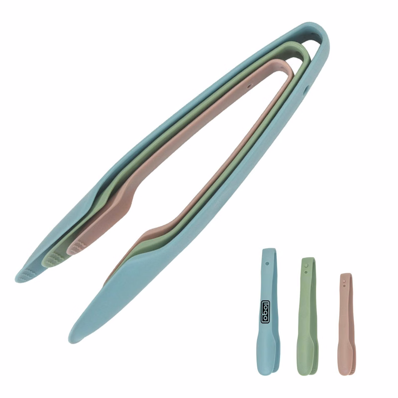 3Pcs Plastic Kitchen Tongs Set