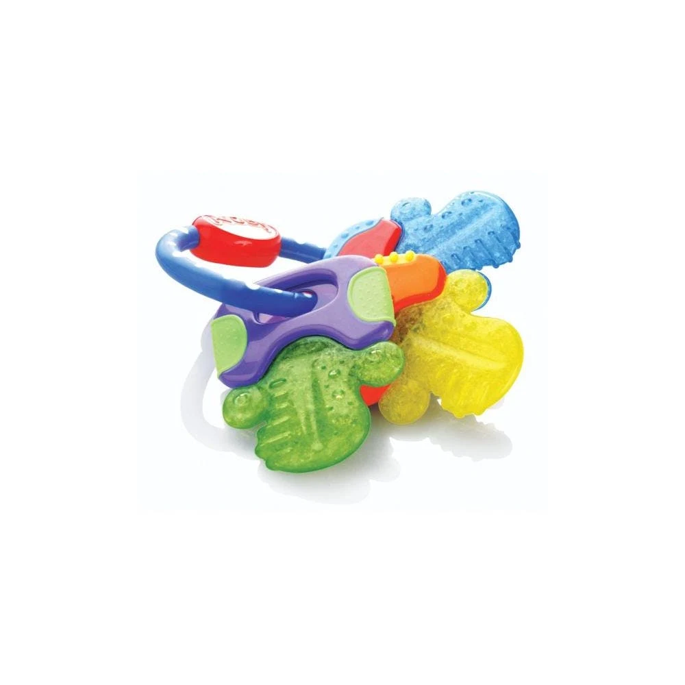 Nuby Soothing IcyBite Key Ring Teethers - Multi-Texture 3M+ 1