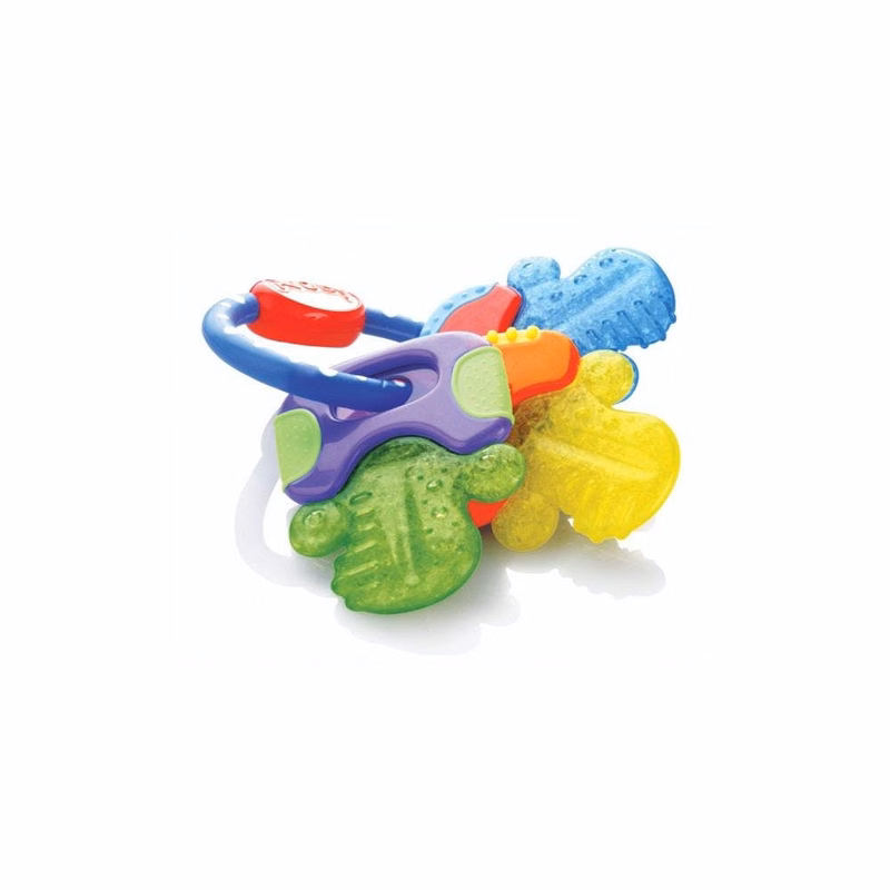 Nuby Soothing IcyBite Key Ring Teethers - Multi-Texture 3M+