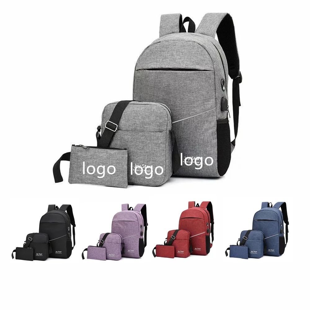 15.6 " Laptop Customized Light Reflecting Backpack with USB Charging Port 1