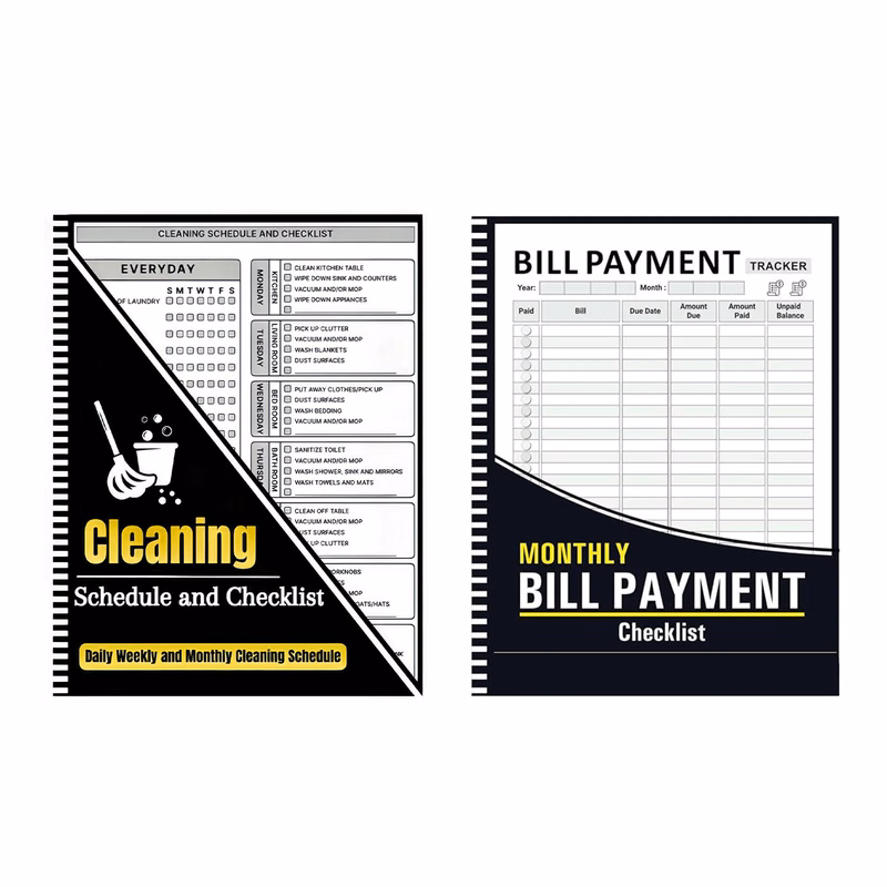 12 Month financial Monthly Money Book Bill Tracker Notebook