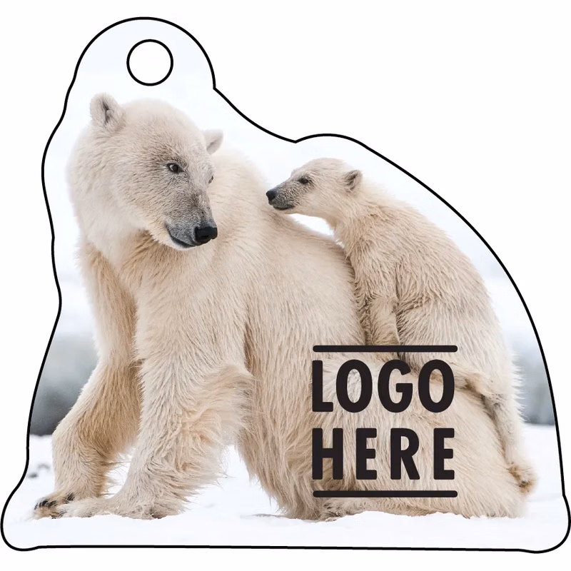 1/4" Recycled Wood Ornaments-Bear with cub