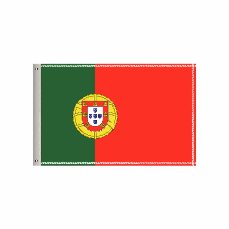 National Flag, Portugal, Single-Sided - 36"W x 24"H