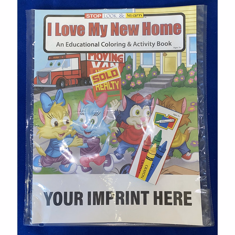 COLORING SET - I Love My New Home Coloring Book Fun Pack