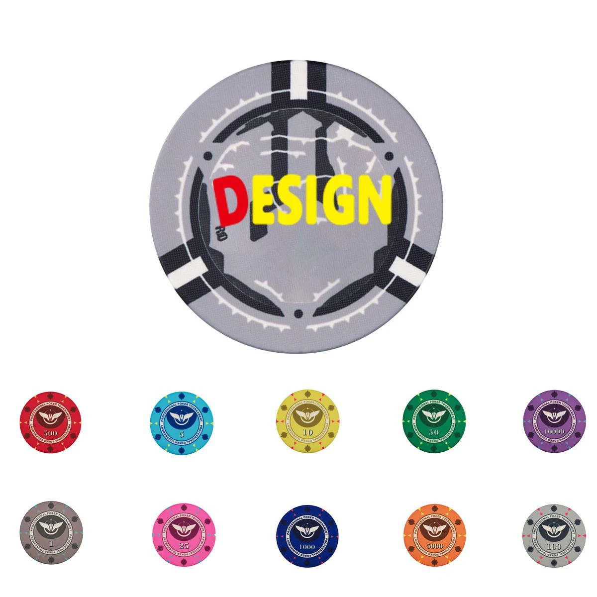 Full Color Ceramic Poker Chip 1