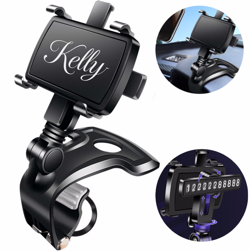 Rotatable Dashboard Car Phone Mount w/ Parking Number