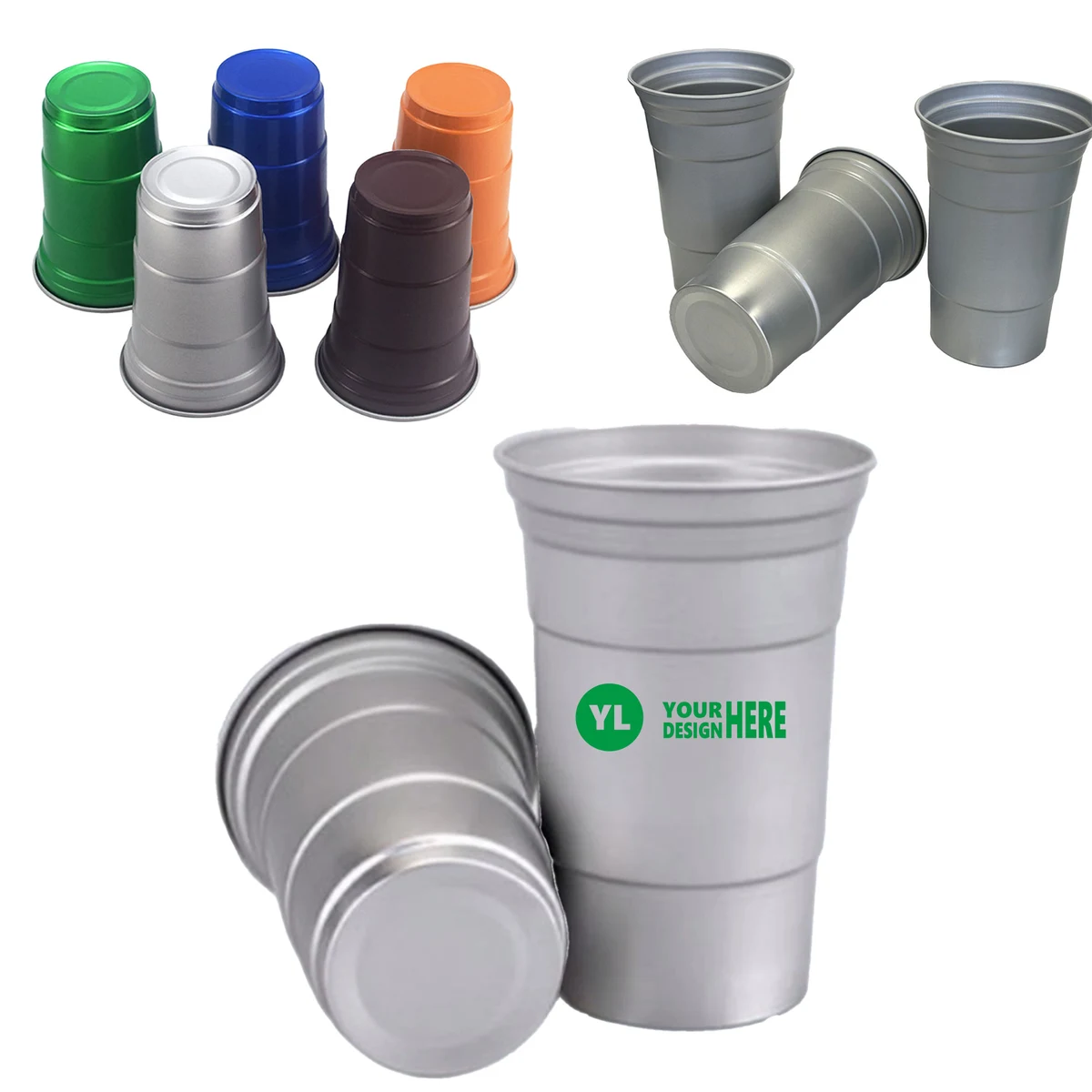 Food Grade Aluminum Beer Cup Party Sports Reusable Cup 1
