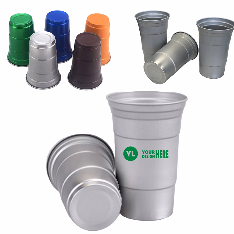 Food Grade Aluminum Beer Cup Party Sports Reusable Cup