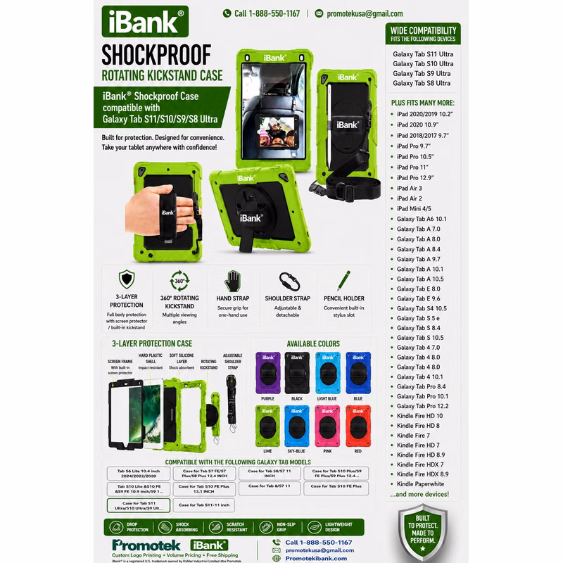 iBank ® Shockproof Case compatible with Galaxy Tab S11/S10/S9/S8 Ultra