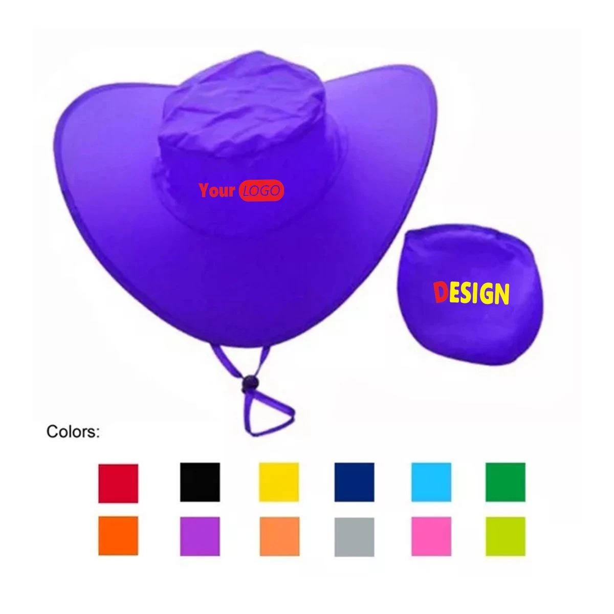 Polyester Collapsible Folding Cowboy Sun Hat 1