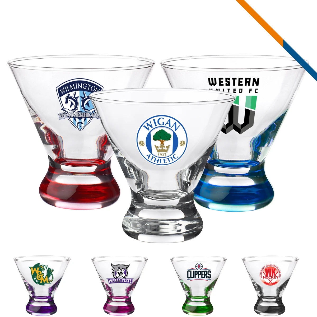 Libbey Latery Stemless Martini Glasses - 8.25 OZ. 1