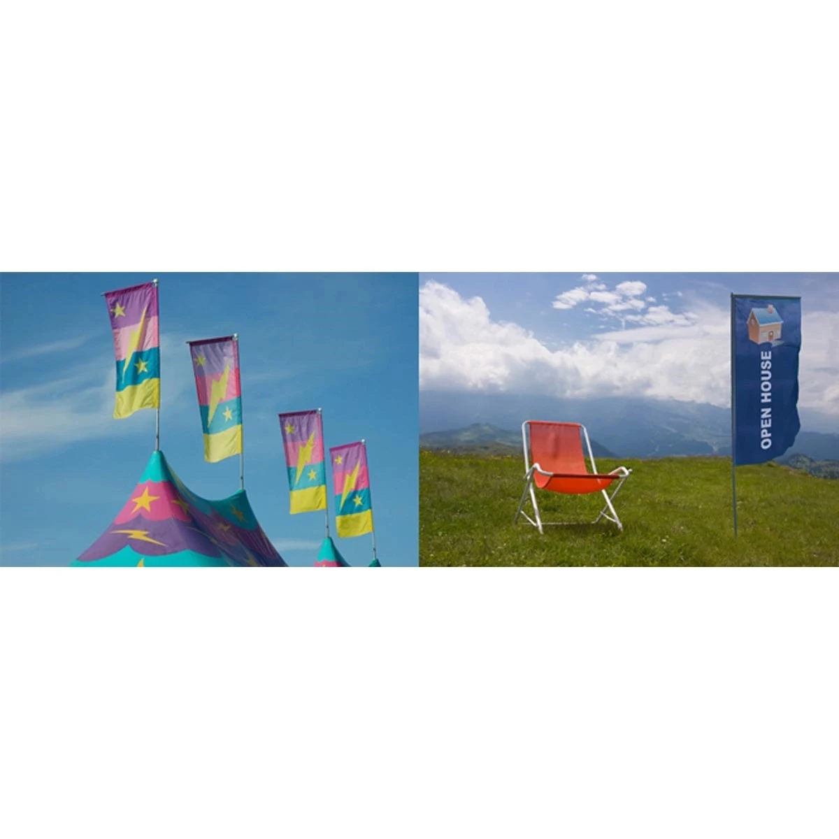 Blank 200D Nylon Standard Tower Flags 13' x 35" 1