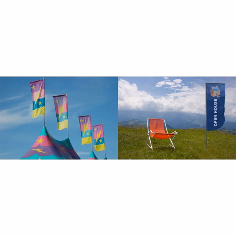 Blank 200D Nylon Standard Tower Flags 13' x 35"