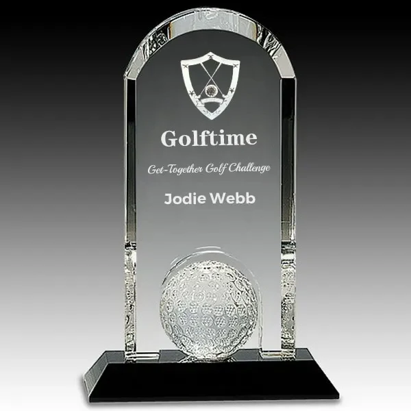 Crystal Golf Ball Dome Award 1