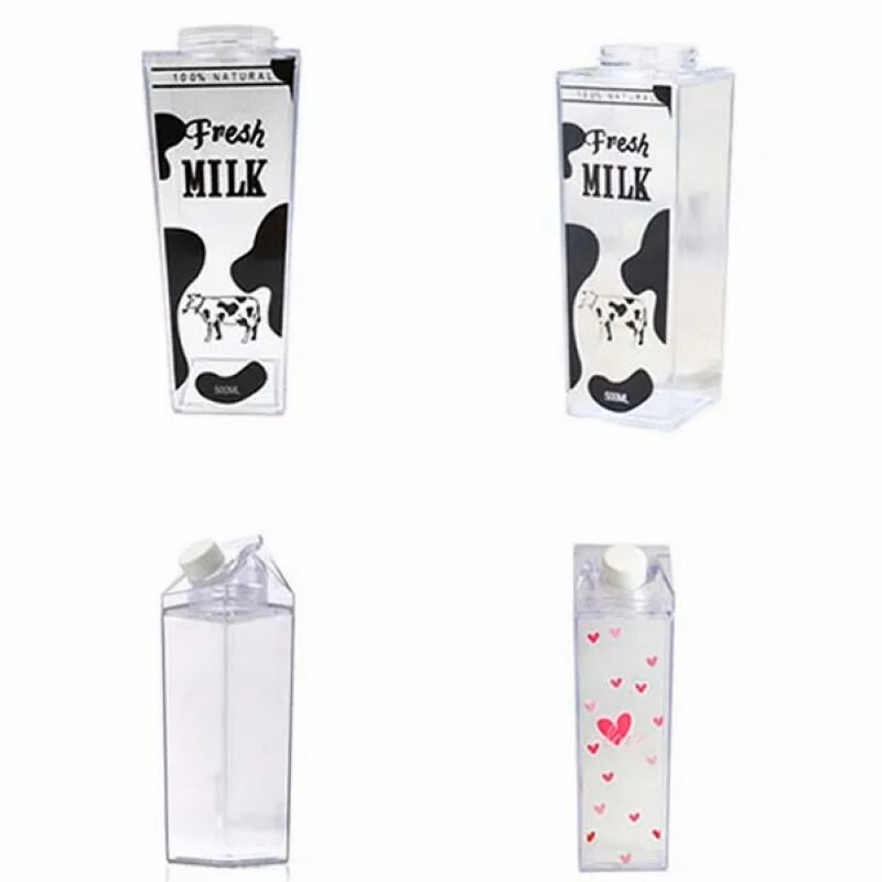 Square Clear Plastic Water Bottle
