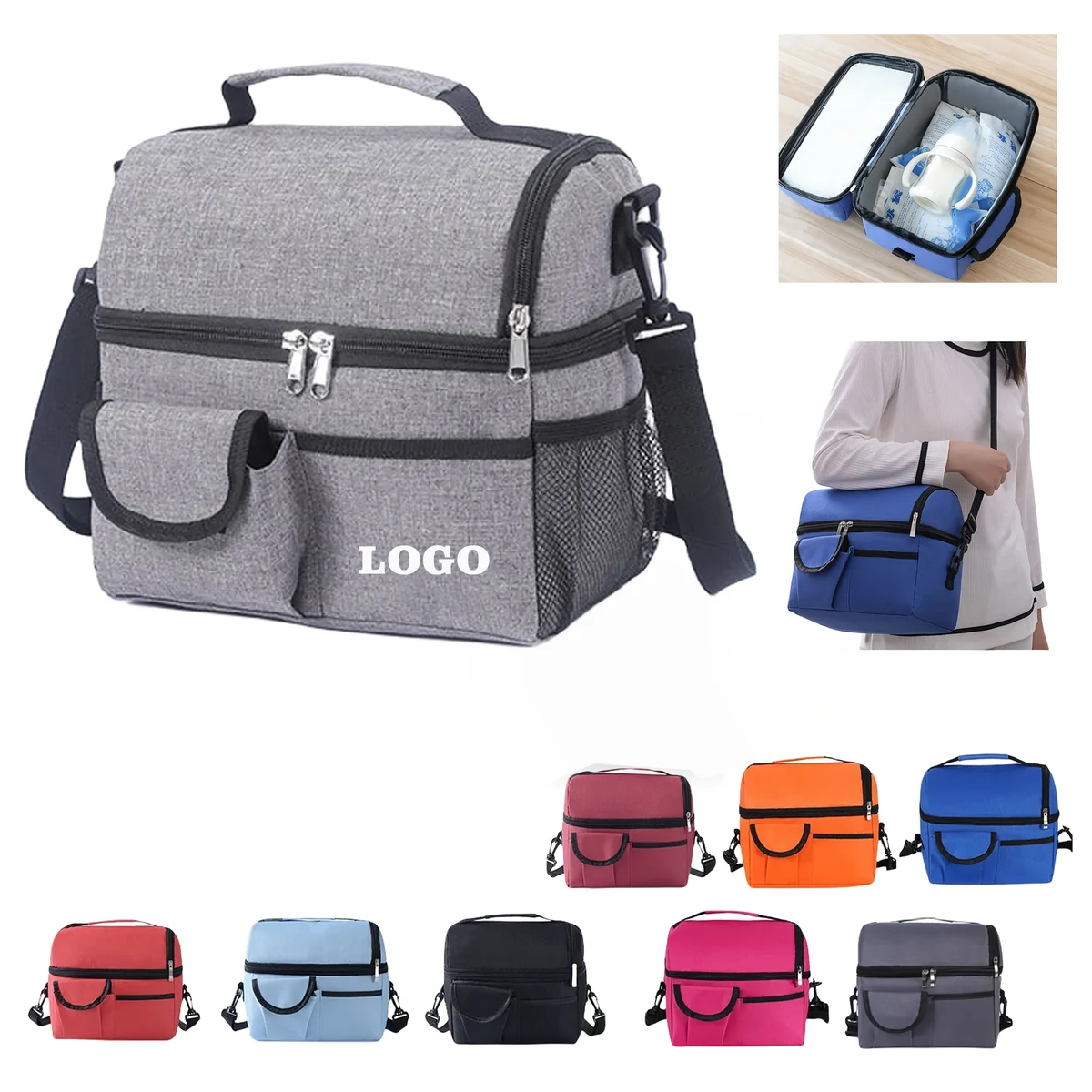 Two Layer Food Insulation Bag Cooler 1