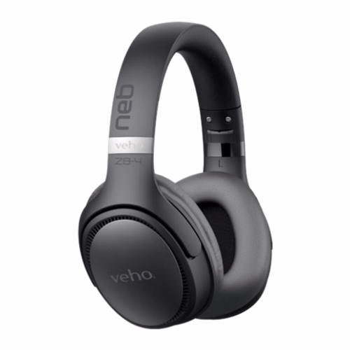 Veho ZB-4 NEB Wireless Headphones with Mic - Black/Grey