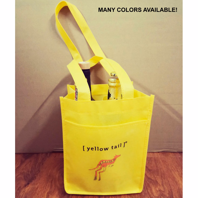Tuscany Wine Bag - 4 Bottles Tote With Pocket
