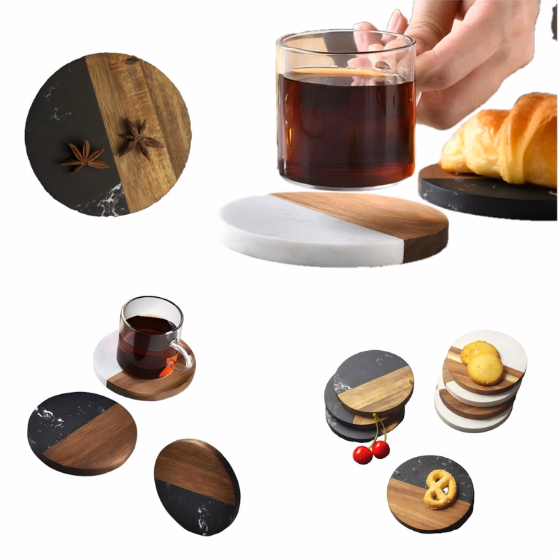 Wood Marble Spliced Coaster