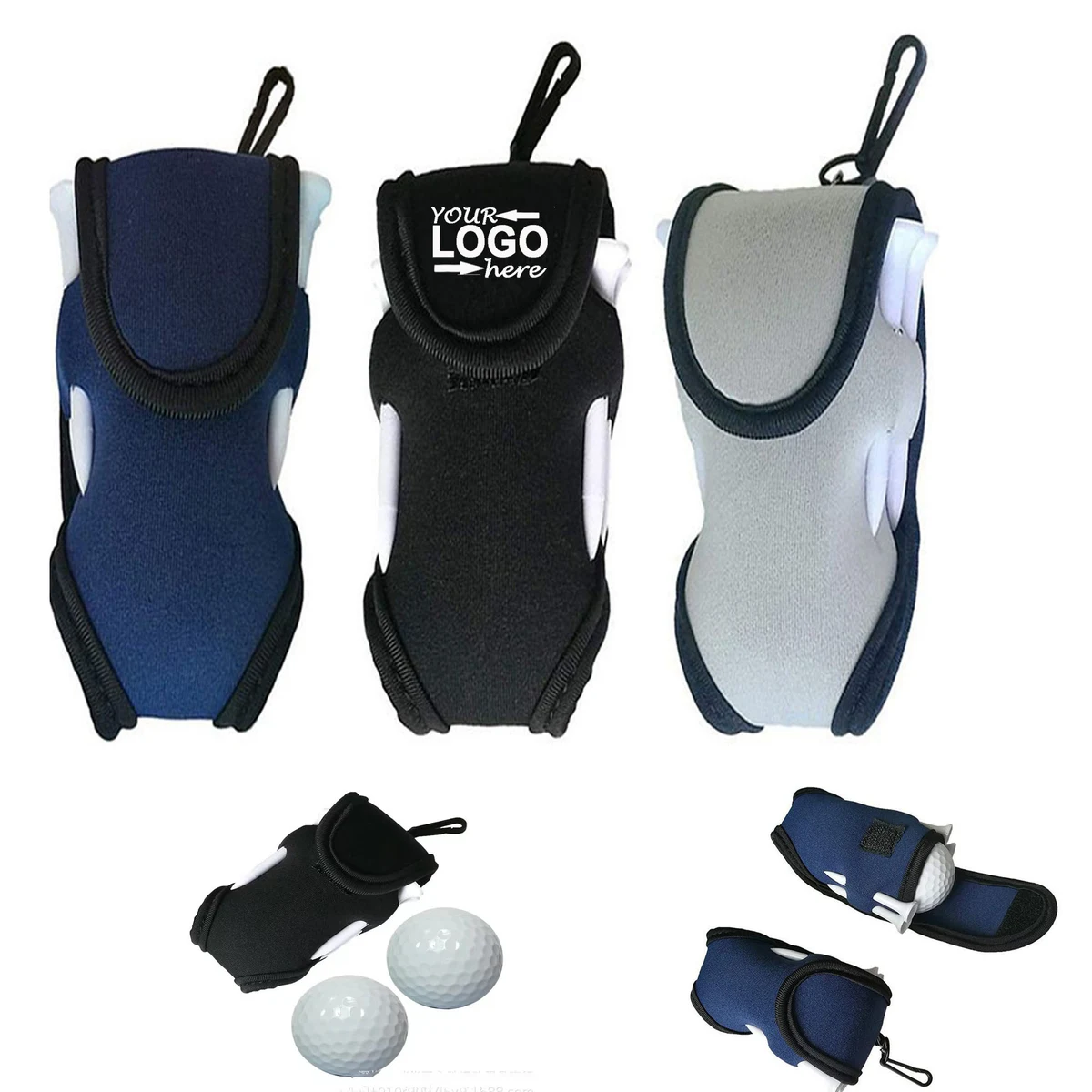 Golf Ball Bag Pouch Hanging Golf Tee Holder 1