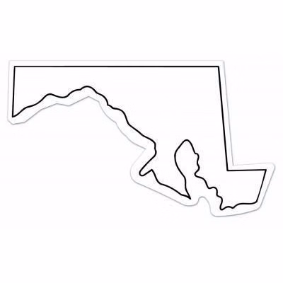 Maryland State Shape Magnet - Full Color