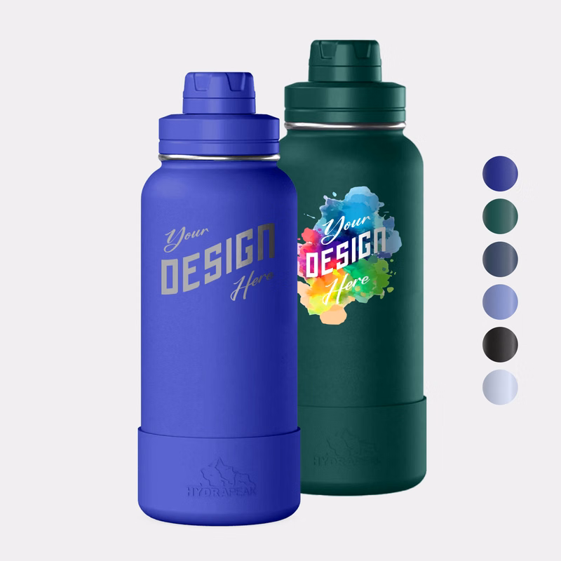 32 oz Hydrapeak® Stainless Steel Insulated Sport Water Bottle w/ Chug Lid