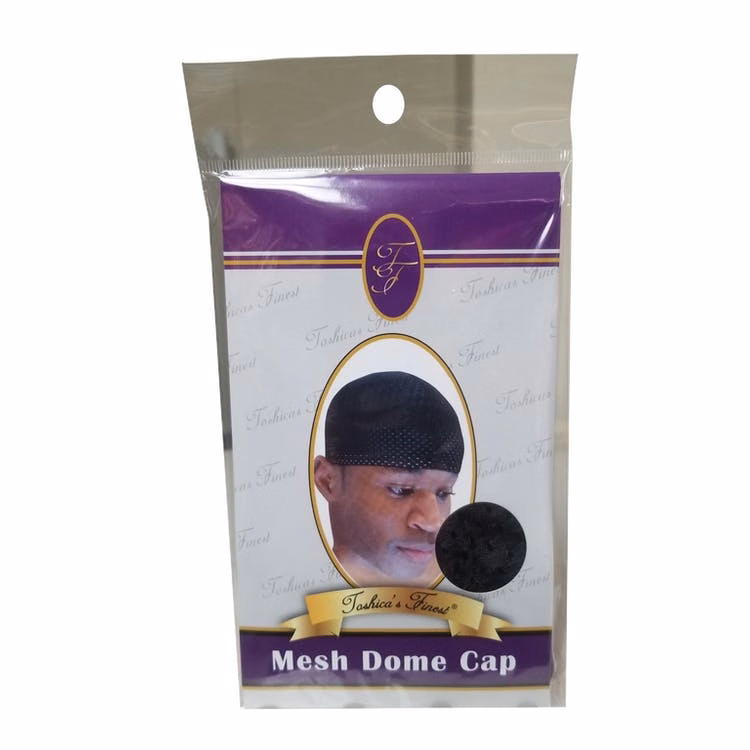 Mesh Dome Hair Caps - Black