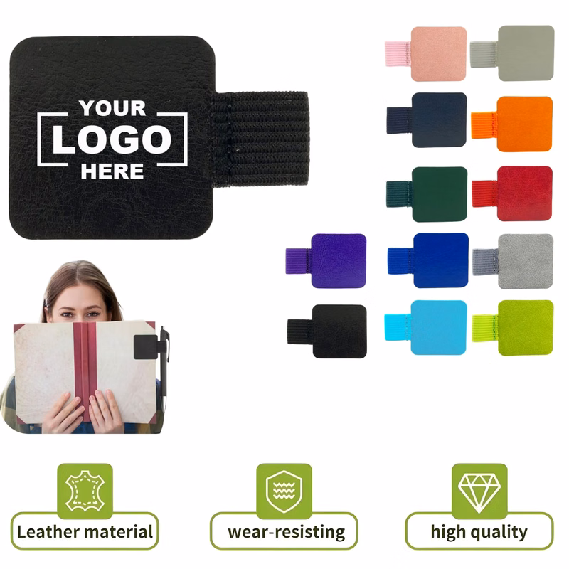 Leather Self-Adhesive Elastic Pen Holder