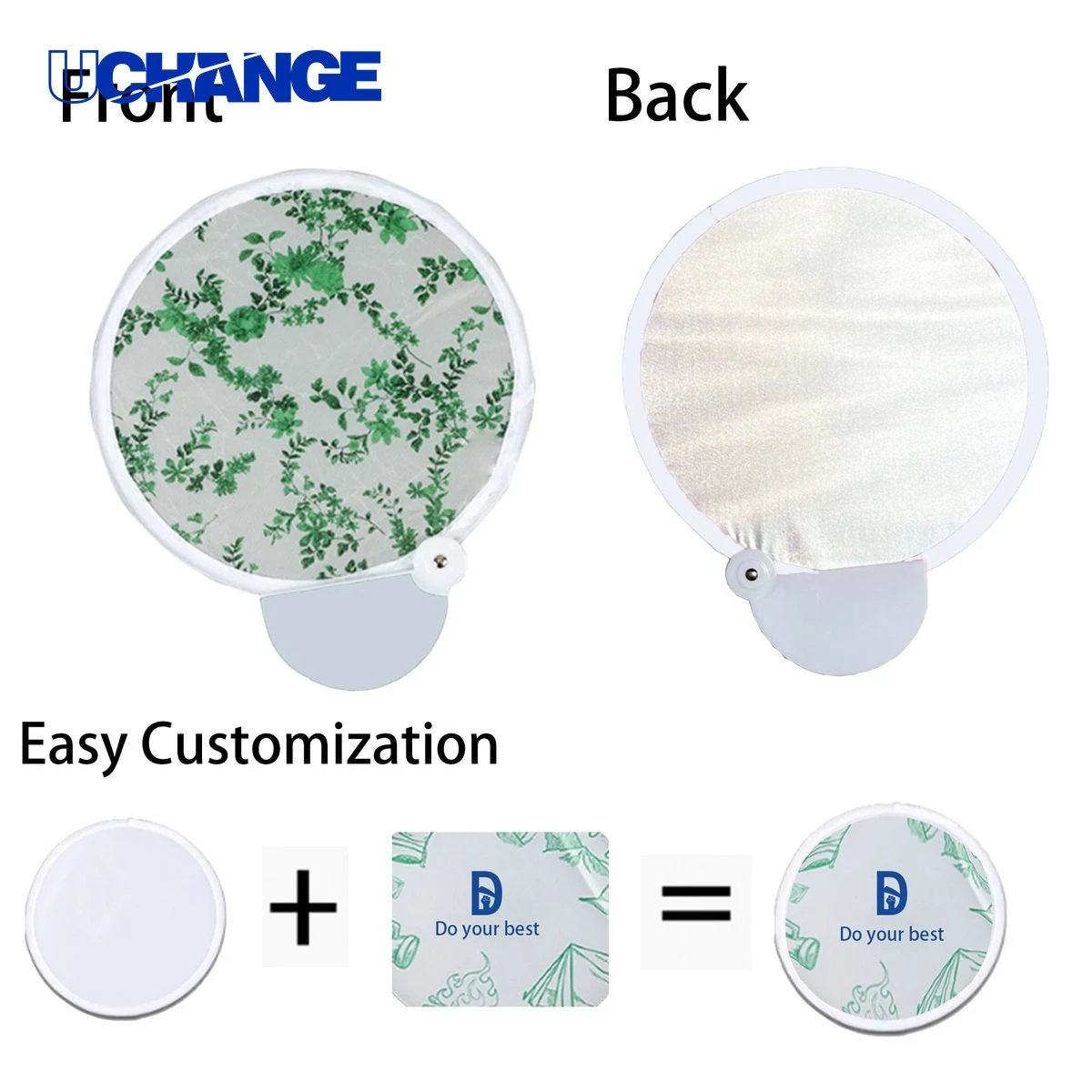 Foldable Circular Fabric Fan Accessory for Promotions 1
