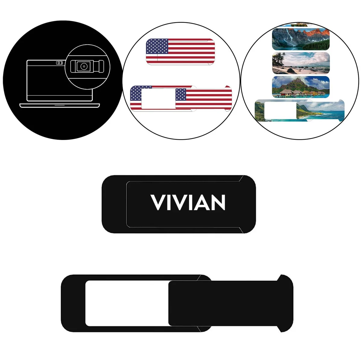 Slim Rectangular Webcam Cover 1