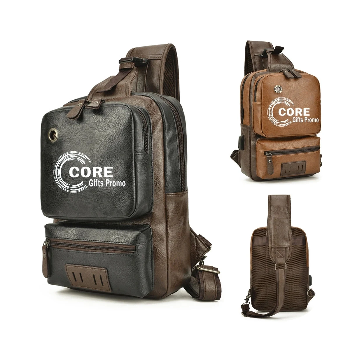 Pu Large Capacity Crossbody Backpack 1
