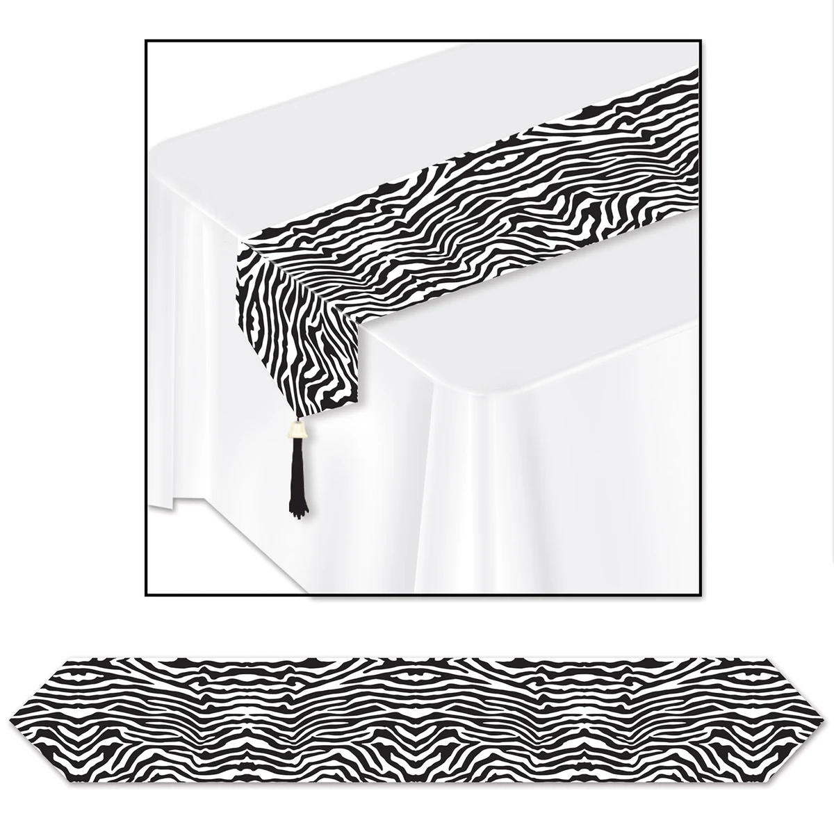 Printed Zebra Print Table Runner 1
