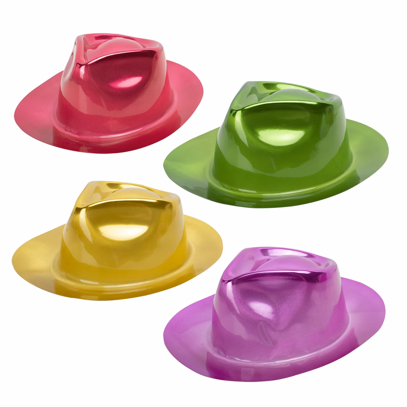 Assorted Color Metallic Fedoras