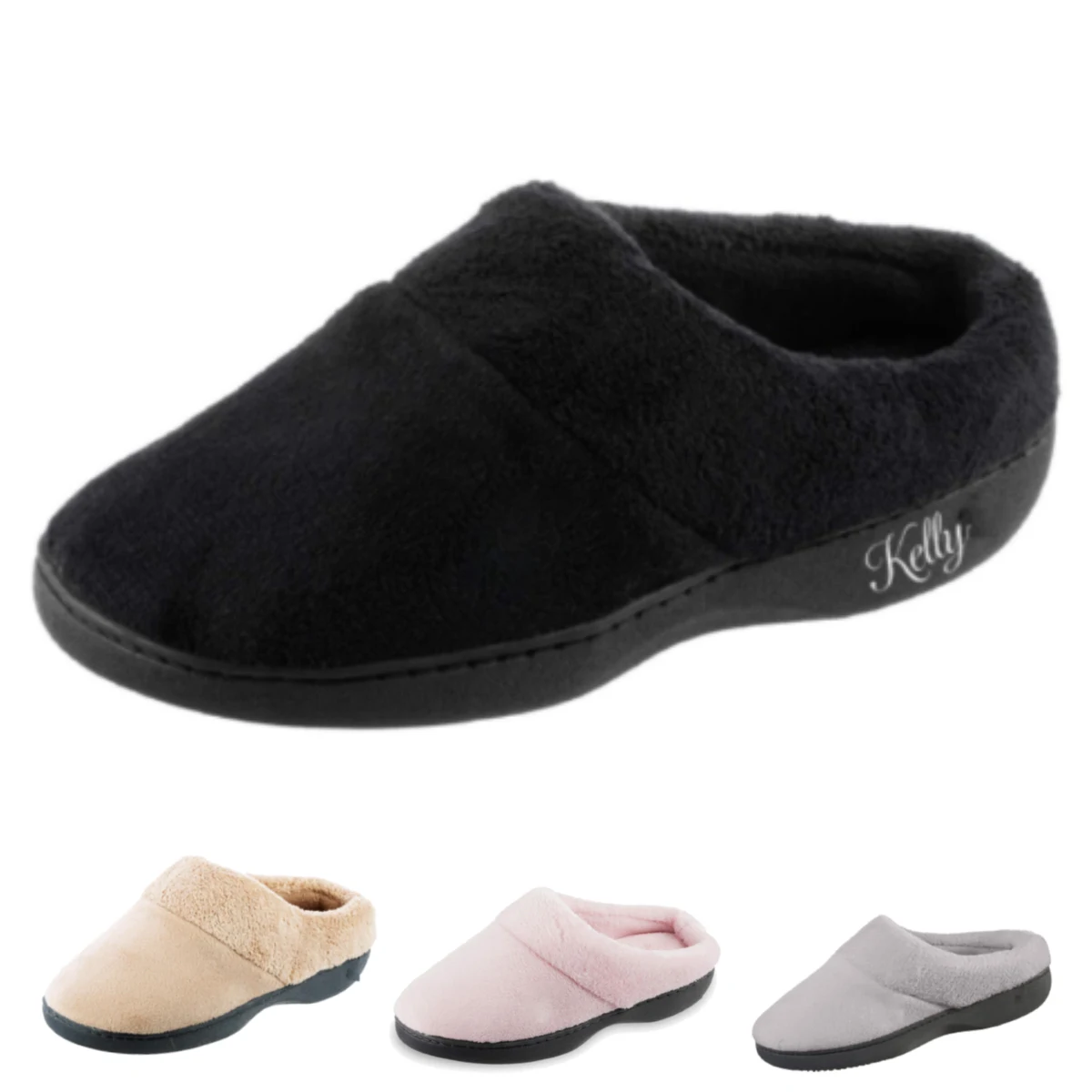 Unisex Non-Slip PVC Sole Plush Winter Slippers 1