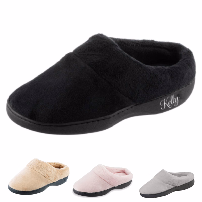 Unisex Non-Slip PVC Sole Plush Winter Slippers