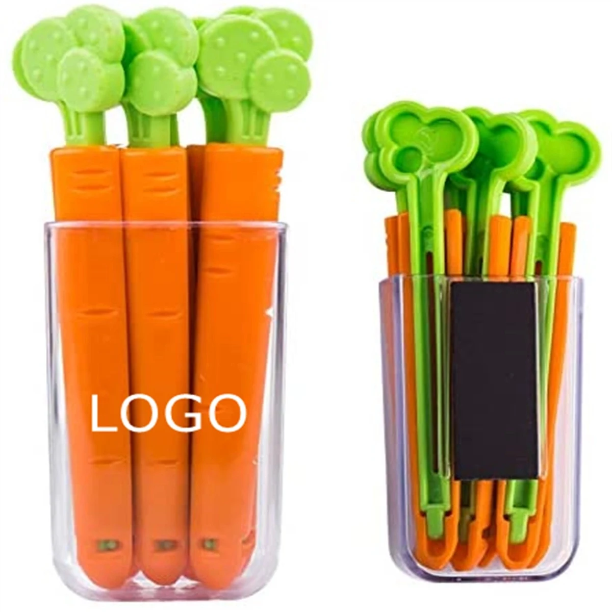 Lovely Carrot Shape Chip Clips For Food Packages 1
