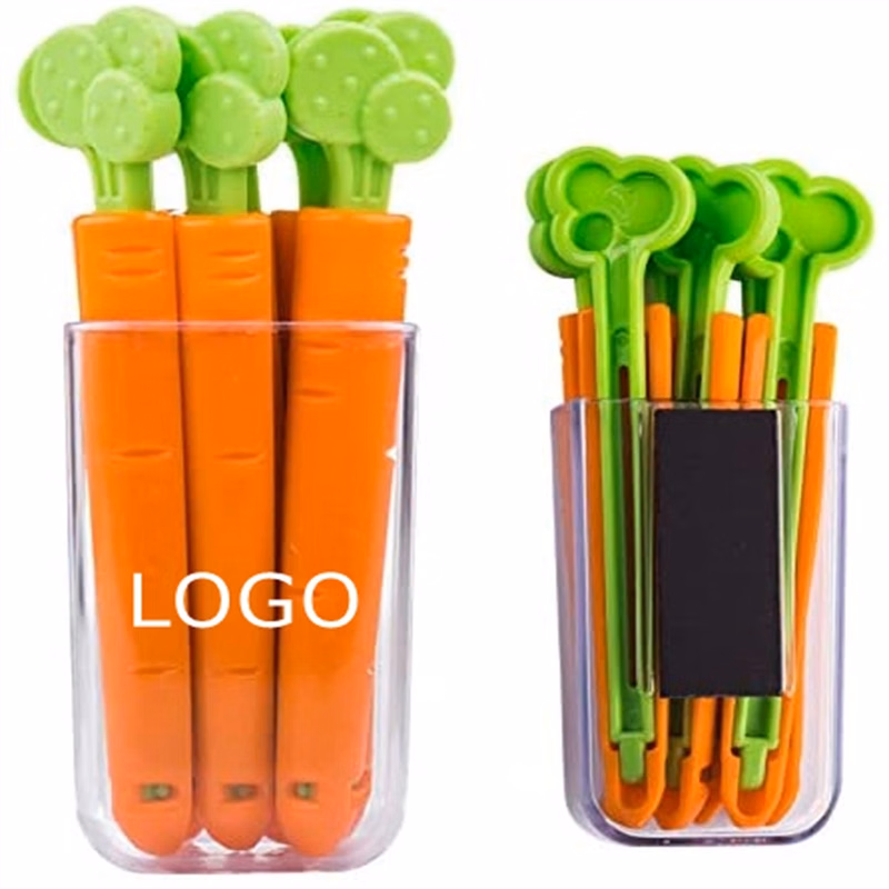 Lovely Carrot Shape Chip Clips For Food Packages